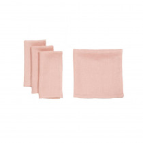 Manor Luxe 0.1 in. H x 20 in. W x 20 in. D Classic Linen Napkins in Pink (Set of 4)