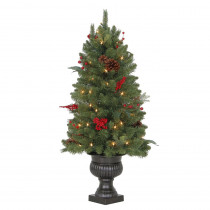 Martha Stewart Living 3 ft. Pre-Lit Winslow Fir Potted Artificial Christmas Tree with 196 Tips and 50 Clear Lights