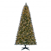 Martha Stewart Living 9 ft. Pre-Lit LED Sparkling Pine Artificial Christmas Tree with 600 Warm White Lights