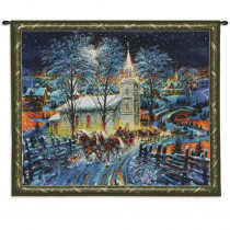 Midnight Clear Wall Tapestry 43 in. Midnight Clear Festive Wall Tapestry
