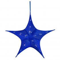 Mr. Christmas 25 in. Blue Tinsel Star