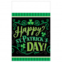 Amscan Clover Me Lucky 54 in. x 84 in. Plastic St. Patrick's Day Table Cover (3-Count 2-Pack)