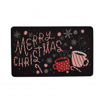 Home Accents Holiday Hot Chocolate Christmas 22 in. x 36 in. Prestige Kitchen Mat