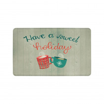 Home Accents Holiday Hot Chocolate Holiday 22 in. x 36 in. Prestige Kitchen Mat