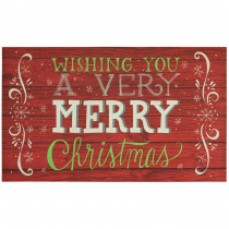 Home Accents Holiday Christmas Cabin 18 in. x 30 in. Elegant Entry Door Mat