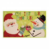Home Accents Holiday Christmas Cheers Friends 18 in. x 30 in. Printed Nylon Door Mat