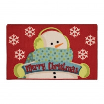 Home Accents Holiday Bundle Up 18 in. x 30 in. Printed Nylon Door Mat