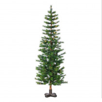 5 ft. Hard Mixed Needle Woodland Spruce Artificial Christmas Tree with 250 Warm White LED Micro Lights