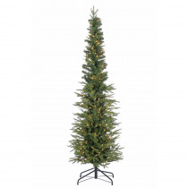STERLING 6.5 ft. Natural Cut Narrow Lincoln Pine Artificial Christmas Tree with 200 Clear Lights