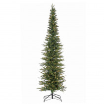 STERLING 7.5 ft. Natural Cut Narrow Lincoln Pine Artificial Christmas Tree with 300 Clear Lights