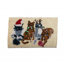 Tag Holiday Cats 18 in. x 30 in. Coir Mat