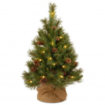 National Tree Company 36 in. Pine Cone Tree with Battery Operated Warm White LED Lights