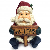 National Tree Company 16 in. Santa Clause Holding Welcome Sign