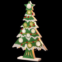 National Tree Company Pre-Lit 17 in. Wooden Christmas Tree