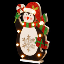National Tree Company Pre-Lit 17 in. Wooden Penguin