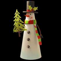 National Tree Company 12 in. Metal Snowman Character