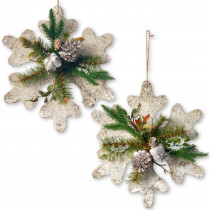National Tree Company 12 in. Snowflake Decoration Set