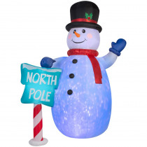National Tree Company 12 ft. Inflatable Projection Snowman