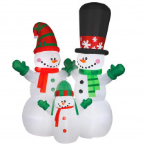 National Tree Company 144 in. Inflatable Snowman Family