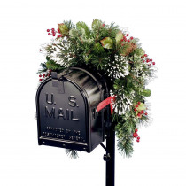 National Tree Company 36 in. Wintry Pine Collection Mailbox Cover