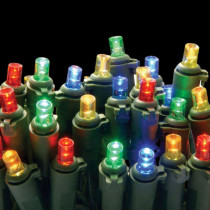 National Tree Company 50-Light LED Multi-Color Concave Bulb Light String Set