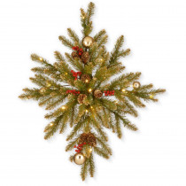 National Tree Company 32 in. Glittery Gold Dunhill Fir Bethlehem Star with Battery Operated LED Lights
