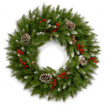 National Tree Company Frosted Berry 24 in. Artificial Wreath