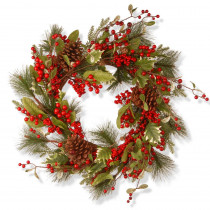 National Tree Company 28 in. Red Berry Artificial Wreath
