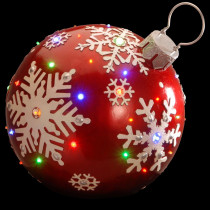 National Tree Company 18 in. Pre-Lit Ball Ornament Decoration