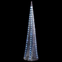 National Tree Company 52 in. Ice Crystal Cone Tree with LED Lights