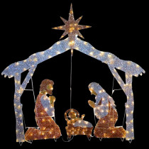 National Tree Company 72 in. Nativity Scene with Clear Lights