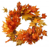 National Tree Company Harvest Accessories 24 in. Artificial Wreath with Maples