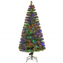 National Tree Company 6 ft. Fiber Optic Evergreen Artificial Christmas Tree with LED Lights