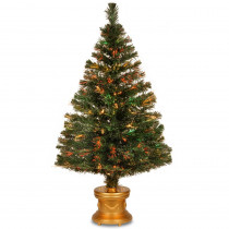 National Tree Company 4 ft. Fiber Optic Fireworks Evergreen Artificial Christmas Tree