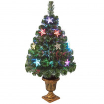 National Tree Company 3 ft. Fiber Optic Evergreen Artificial Christmas Tree with Star Decoration