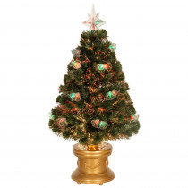 National Tree Company 3 ft. Fiber Optic Double Bell Artificial Christmas Tree