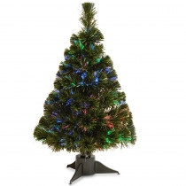 National Tree Company 2 ft. Battery Operated Fiber Optic Ice Artificial Christmas Tree