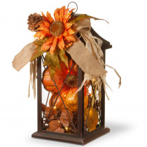 National Tree Company 15 in. Autumn Lantern Decor with LED Lights