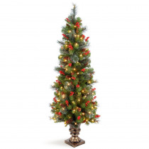 National Tree Company 5 ft. Crestwood Spruce Entrance Artificial Christmas Tree with Clear Lights