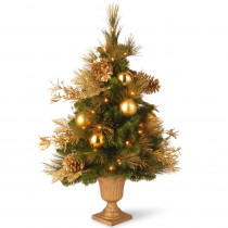 National Tree Company 3 ft. Decorative Collection Elegance Entrance Artificial Christmas Tree with Clear Lights