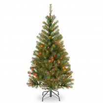 National Tree Company 4 ft. Aspen Spruce Artificial Christmas Tree with Multicolor Lights