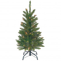 National Tree Company 3 ft. Kingswood Fir Wrapped Pencil Artificial Christmas Tree with Clear Lights