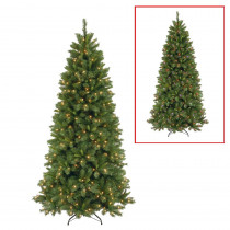 National Tree Company 7.5 ft. Lehigh Valley Slim Pine Artificial Christmas Tree with Dual Color LED Lights