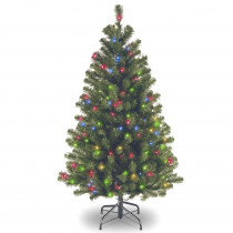 National Tree Company 4.5 ft. North Valley Spruce Artificial Christmas Tree with Multicolor Lights