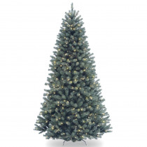 National Tree Company 7 ft. North Valley Spruce Blue Hinged Tree with 550 Clear Lights