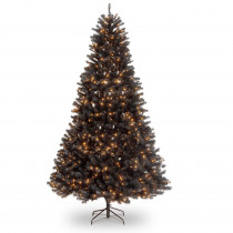 National Tree Company 9 ft. North Valley Black Spruce Hinged Tree with 700 Clear Lights