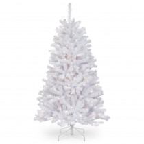 National Tree Company 4.5 ft. North Valley White Spruce Artificial Christmas Tree with Clear Lights