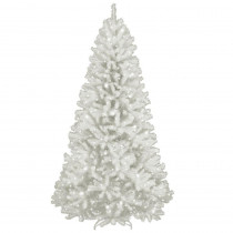 National Tree Company 7 ft. North Valley White Spruce Hinged Artificial Christmas Tree with Glitter and 550 Clear Lights