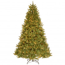 National Tree Company 7-1/2 ft. Feel Real Grande Fir Medium Hinged Artificial Christmas Tree with 750 Clear Lights