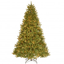 National Tree Company 9 ft. Feel Real Grande Fir Medium Hinged Artificial Christmas Tree with 900 Clear Lights